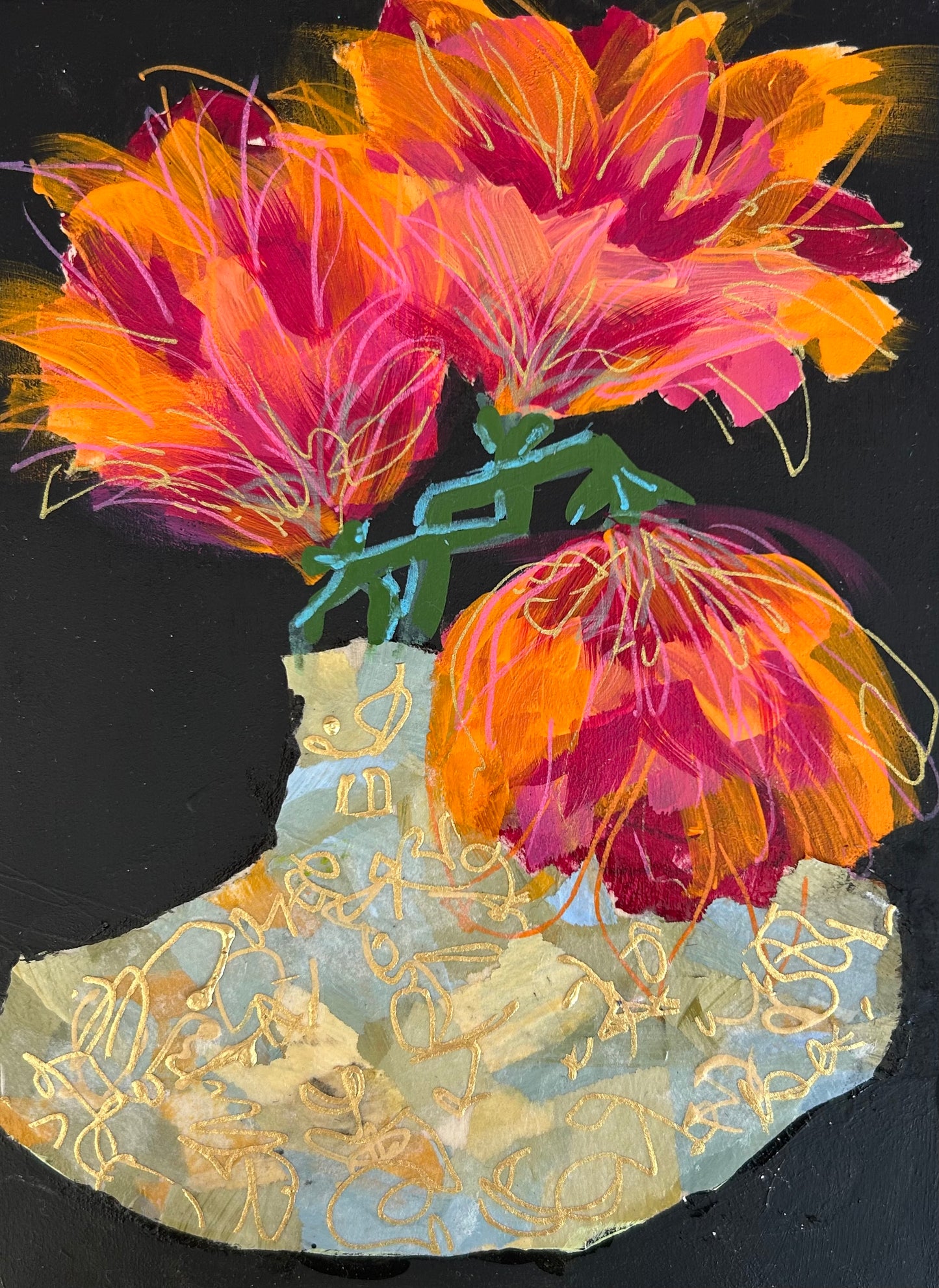 Midnight Bloom 6x8