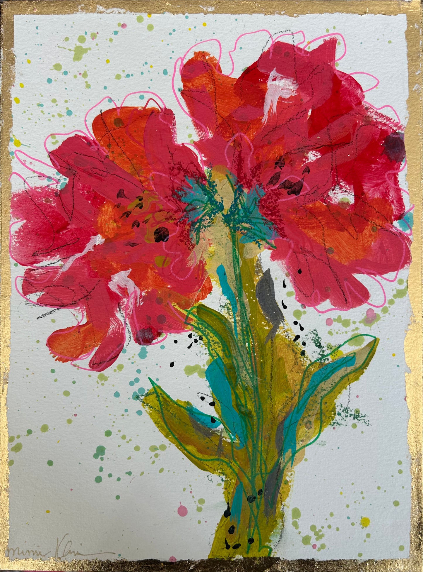 Golden Bloom 9x12