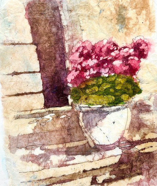 Pink Petals on the Porch